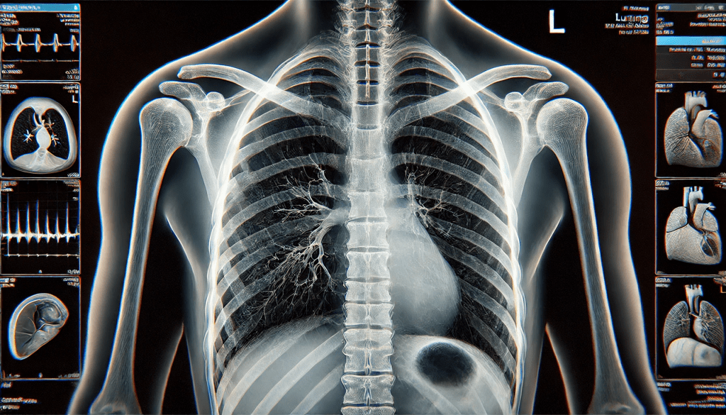 -image-of-a-chest-X-ray-showing-the-internal-structures-of-the-thoracic-cavity-