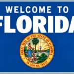 Florida Welcome Sign with State Seal