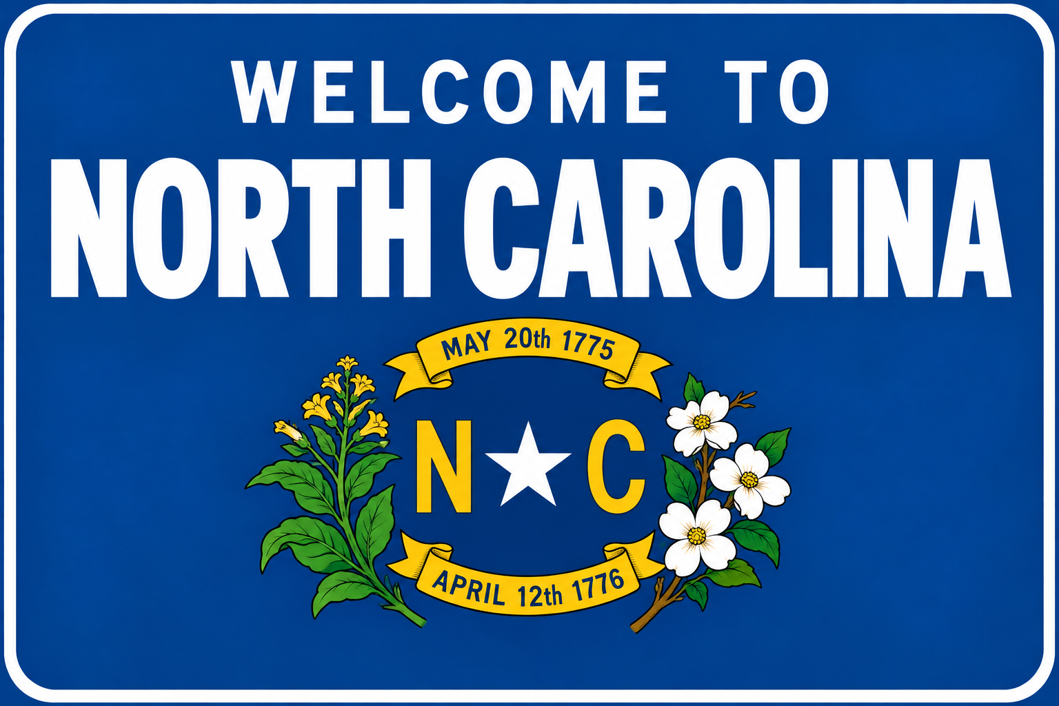 North Carolina Welcome Sign