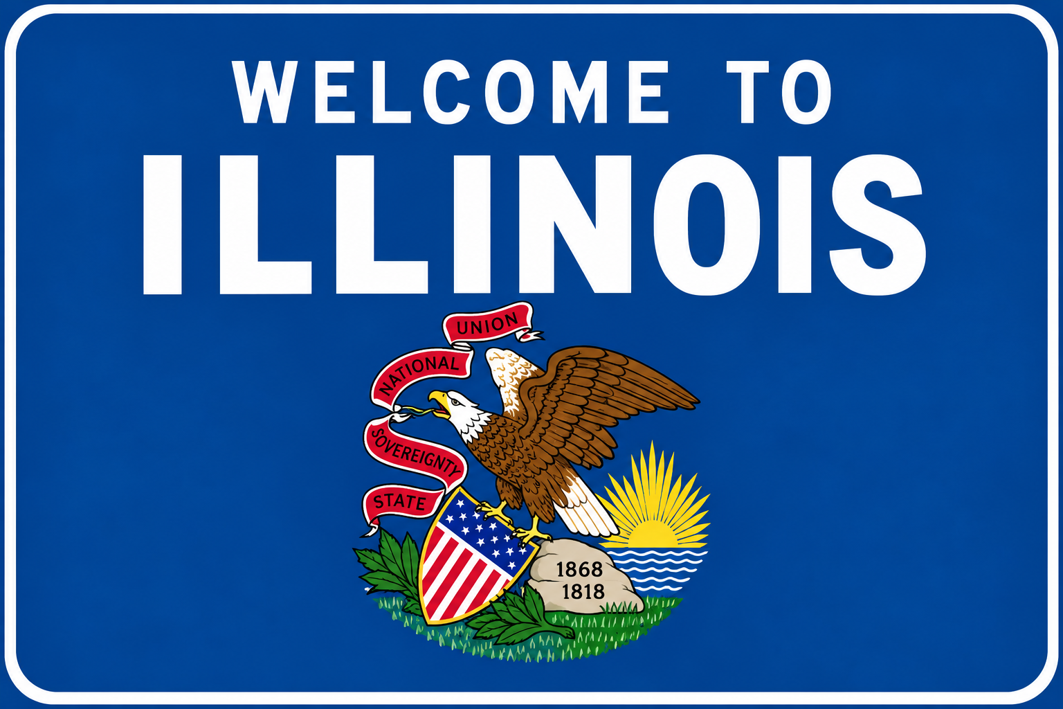 Welcome to Illinois State Sign