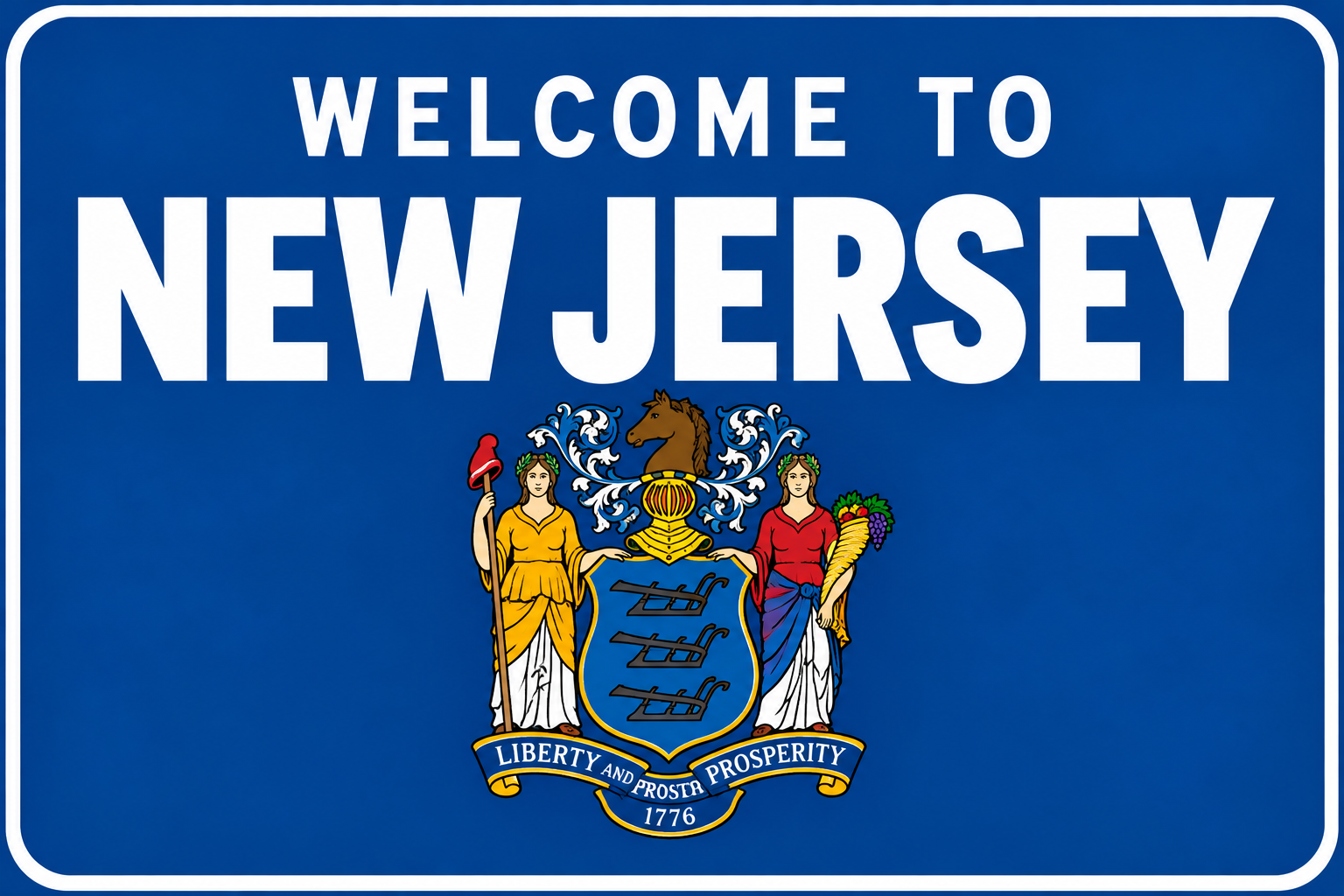Welcome to New Jersey Sign